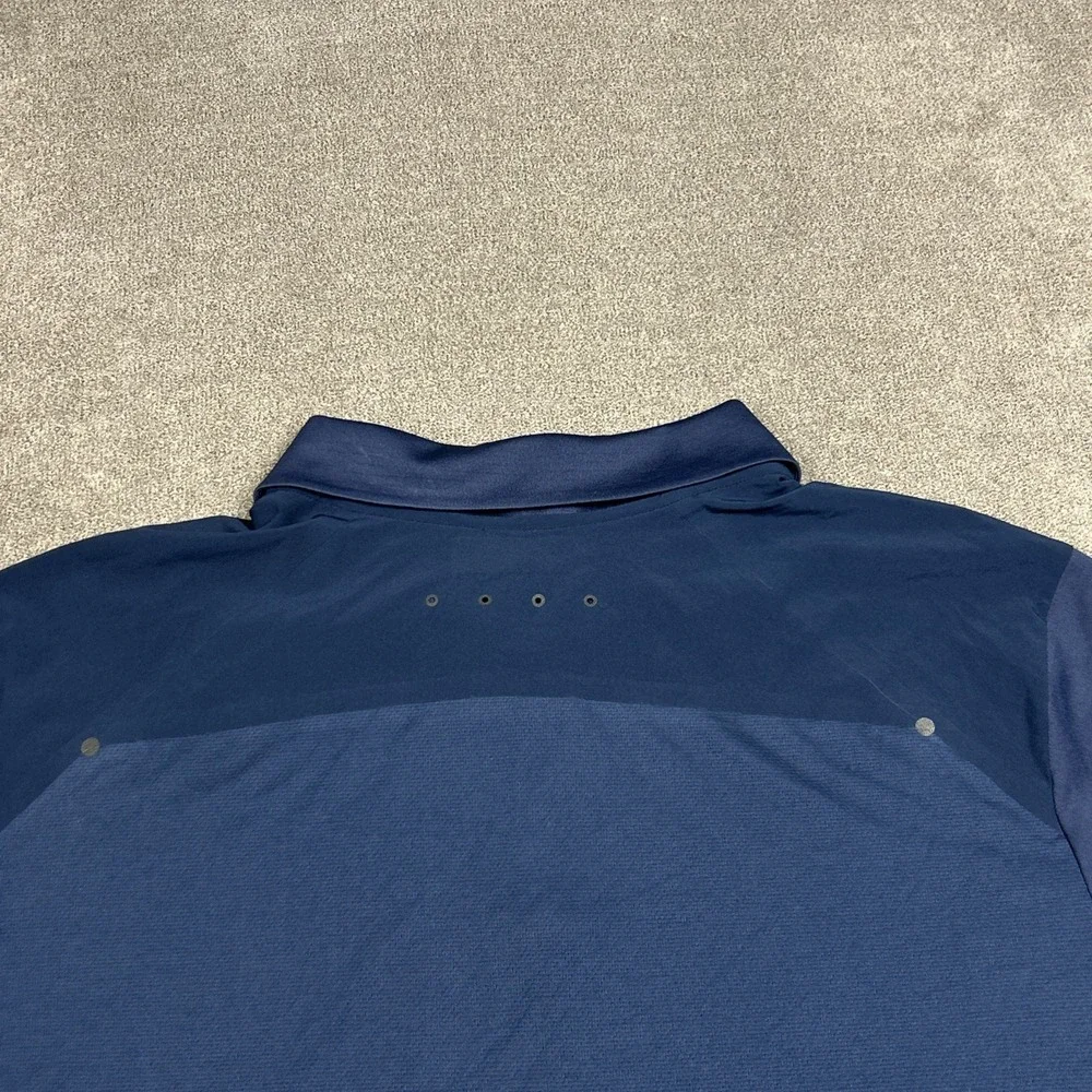 The North Face Golf Polo Shirt Men 2XL Navy Blue Lightweight Performance Stretch